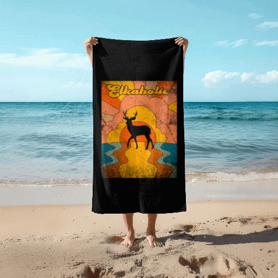 Elk Hunting Elkaholic Hunters Beach Towels