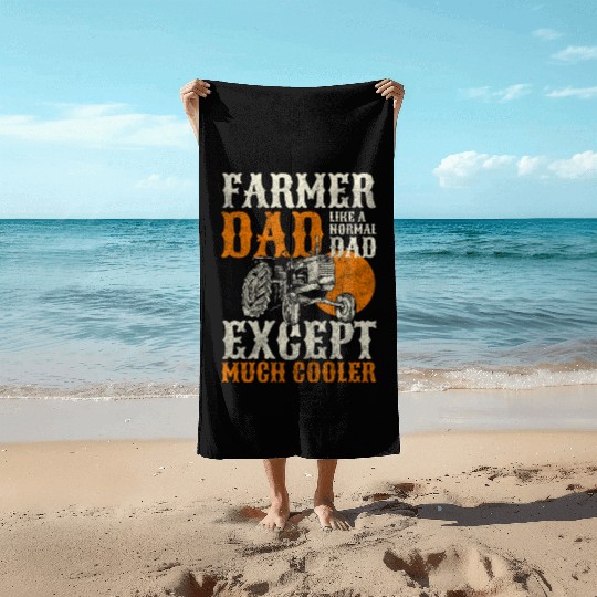 Farmer Farm Cow Beach Towels