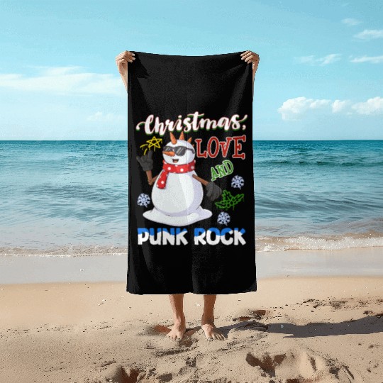 Rocky Christmas: Santa Claus Concert In Punk Rock Beach Towels