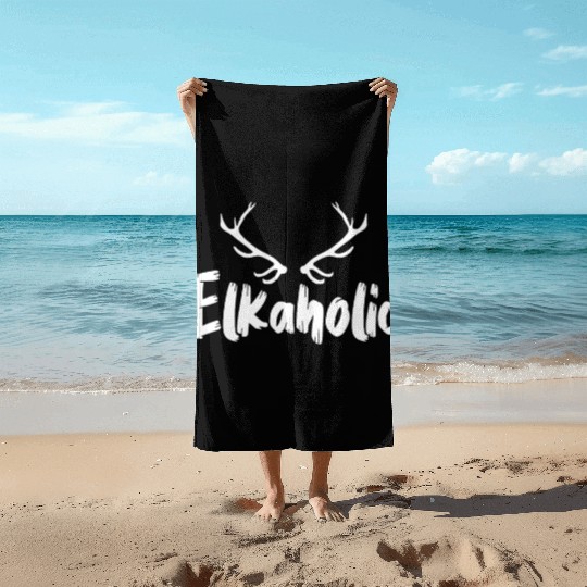 Elk Hunting Elkaholic Hunters Beach Towels