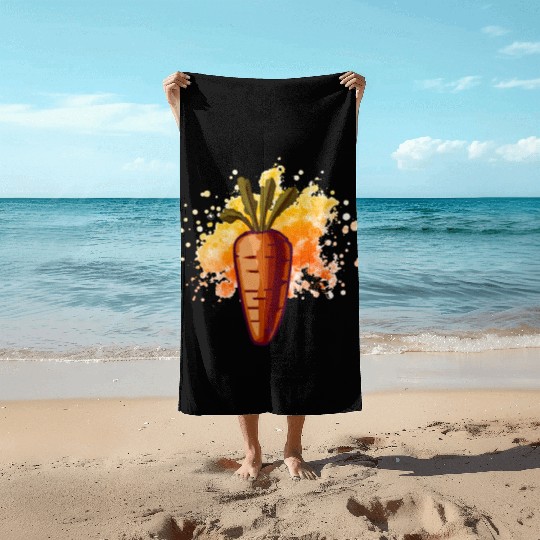 Vegetarian Veganer Carrot Beach Towels