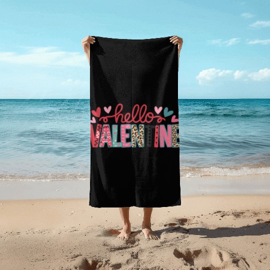 Valentines Day, Valentine Retro Beach Towels
