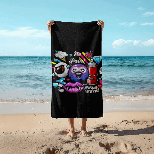 Sprayer Wall Streetwear Art Design Beach Towels