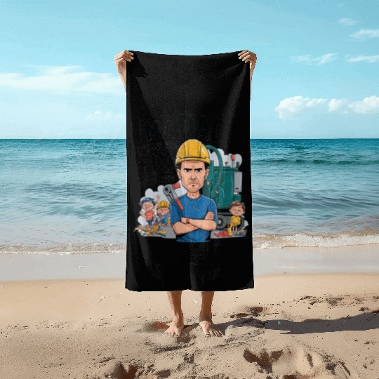 I'm a DAD It's My job to fix Everything Funny dad Beach Towels
