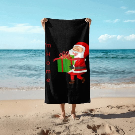 Santa's Joyful Return Beach Towels