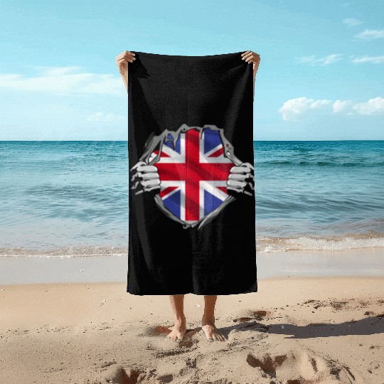 Union Jack Ripped Style UK Pride Beach Towels