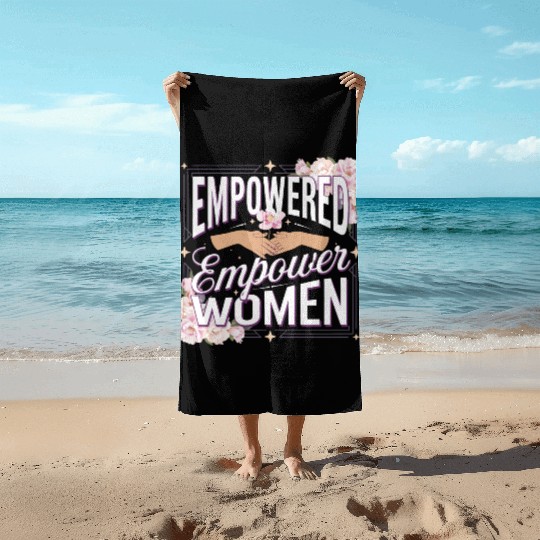 strength in sisterhood Beach Towels