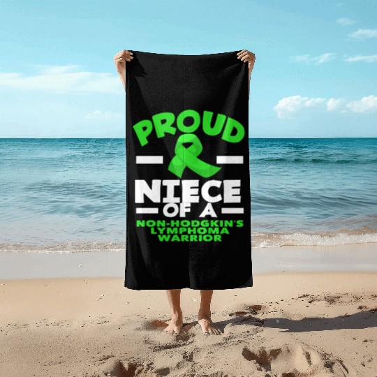 Non-Hodgkin Lymphoma Awareness Proud Niece Beach Towels