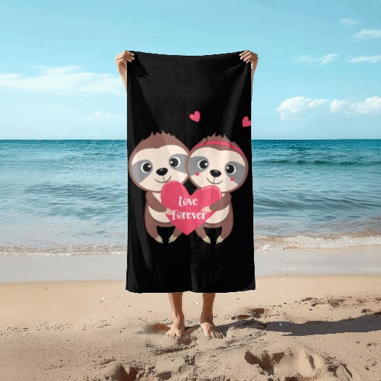 Valentines day Heart Coquette Bow Beach Towels