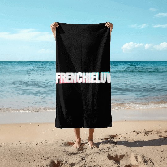 Frenchie Love Beach Towels