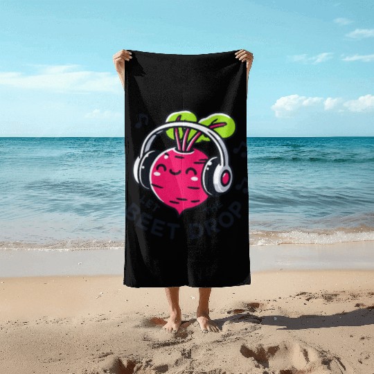 Let The Beet Drop Music Pun Beach Towels