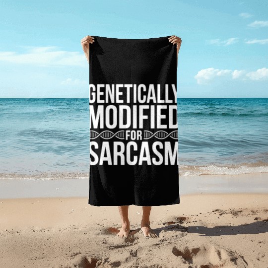 Sarcastic Genealogy DNA Test Genetics Biologist Beach Towels