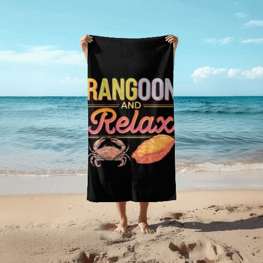 Crab Rangoon Lover American Chinese Sea Food Beach Towels