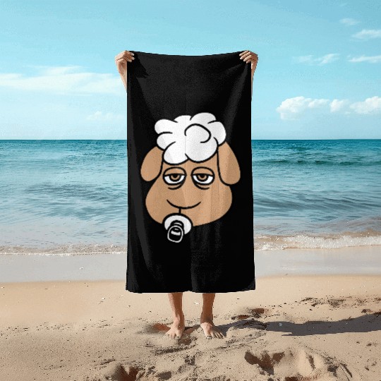 Sheep Baby Toddler Face Pacifier Child Head Lamb Beach Towels