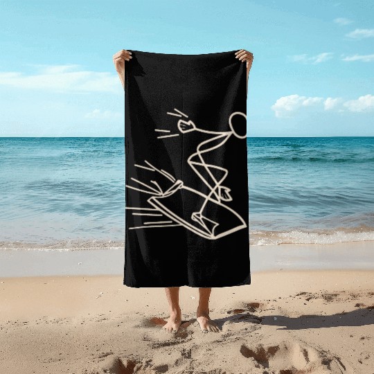 Surfer Bodyboarding on Bodyboard Beach Towels