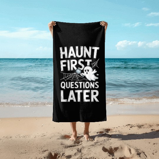 Paranormal Comedy Funny Ghost Humor Lighthearted Beach Towels
