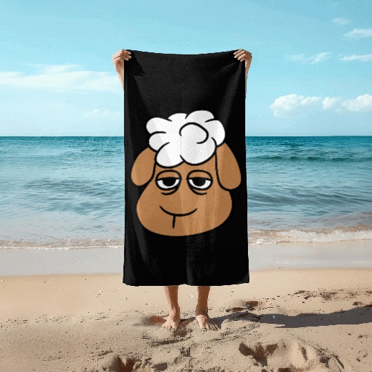 Sheep Tired Bored Empty Look Head Face Unhappy Sad Beach Towels