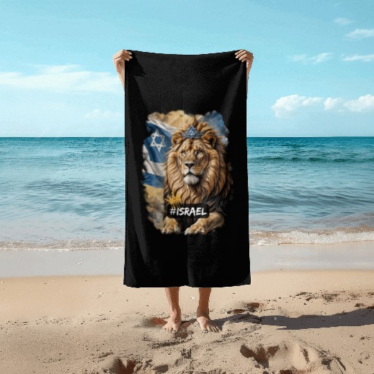 lion of judah - israel Beach Towels
