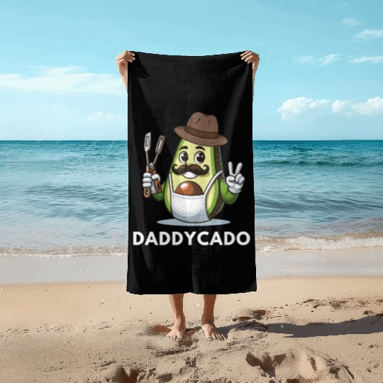 Dads Gift idea for Daddy and Fathers Day Avocado Beach Towels