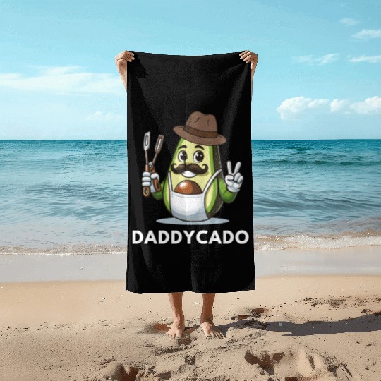 Dads Gift idea for Daddy and Fathers Day Avocado Beach Towels