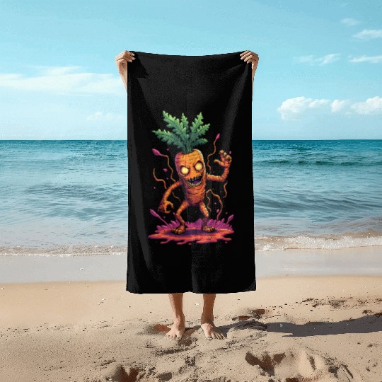 Carrot Monster Beach Towels