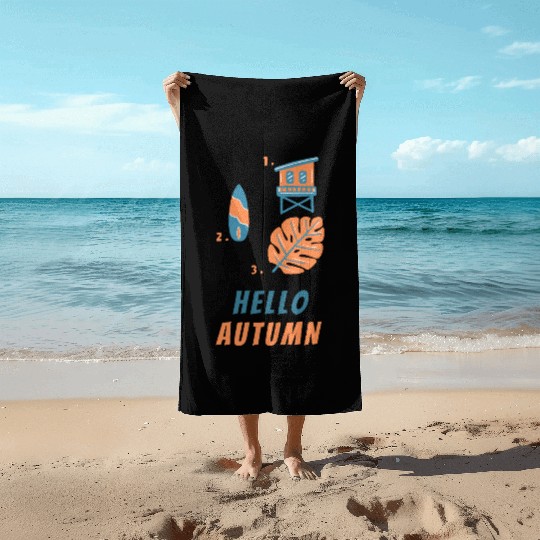 Hello Autumn Travel Beach Towels