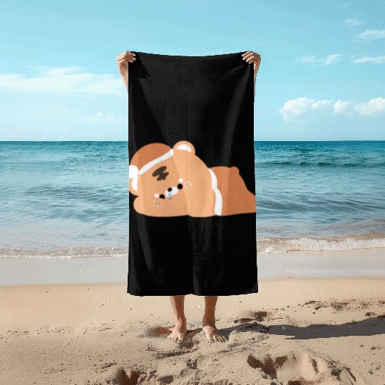 Tired Tiger Beach Towels