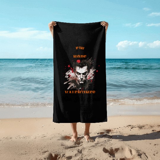 Ew Valentine’s Day nope not cupid Beach Towels