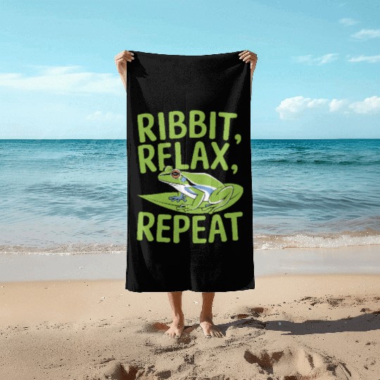 American Green Tree Frog Lover Animal Froggy Toad Beach Towels