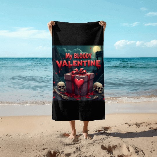 My bloody Valentine Beach Towels