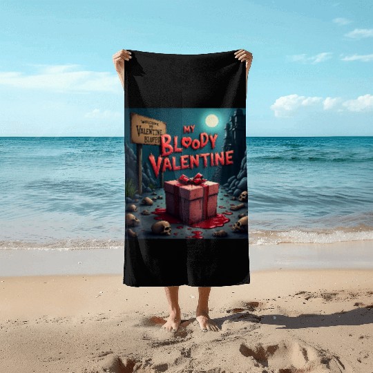 My bloody Valentine Beach Towels