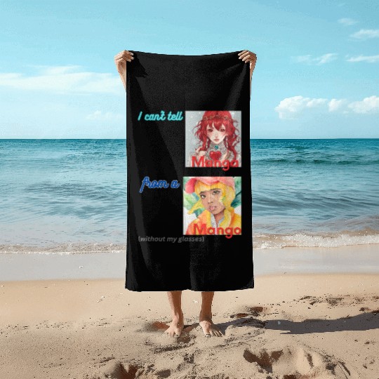 I can t tell manga from a mango Beach Towels