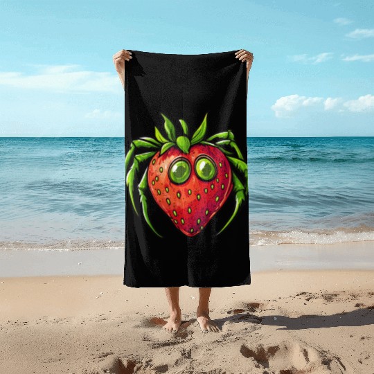 Strawberry Spider Strawberry Spider Beach Towels
