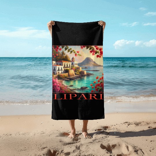 Lipari Volcano Mediterranean Terracotta Vacation Beach Towels
