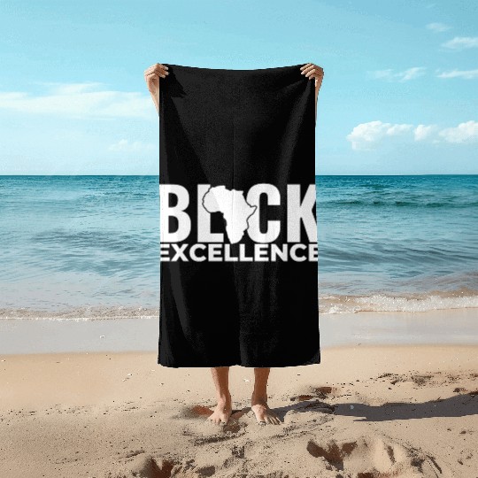 Black Excellence Beach Towels