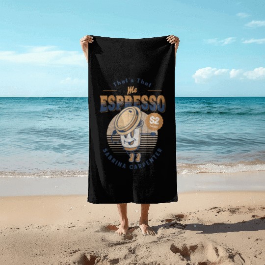 Coffee Cup Comics Mascot Espresso drink Beach Towels