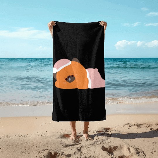 Tired German Shepherd Beach Towels