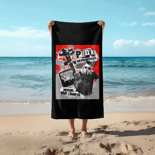 Untitled Project Punk Revolution 1 Beach Towels