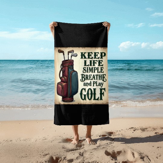 Golf Breath and Play Golf Beach Towels