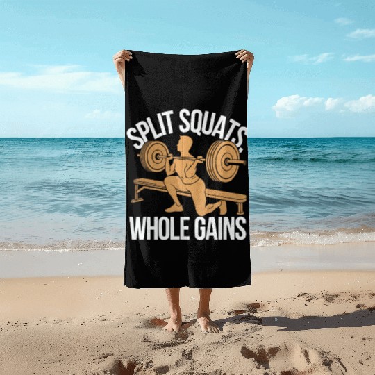 Bulgarian Squat Exercise Fitness Workout Gym Beach Towels