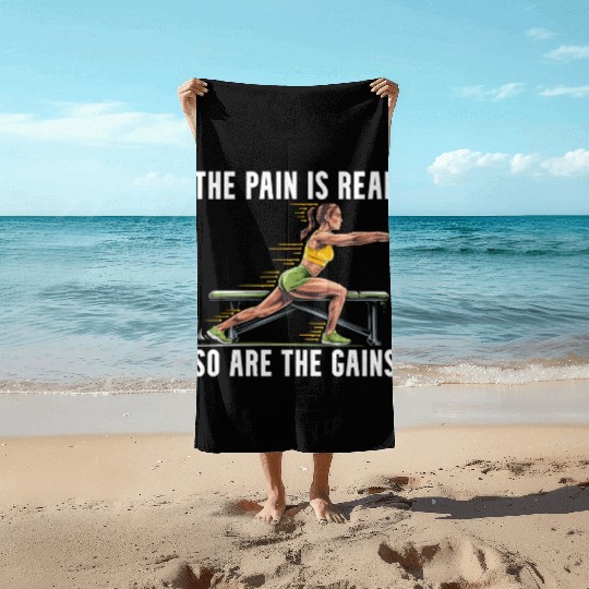 Bulgarian Squat Exercise Fitness Workout Gym Beach Towels