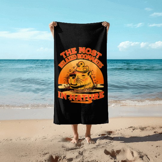 Capybara The Most Relaxed Roommates In Nature Beach Towels