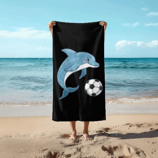 Dolphin and Soccer Ball Beach Towels