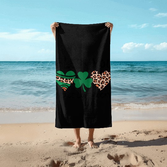 bless you peace love lucky Beach Towels