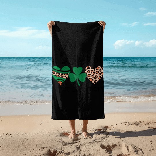 bless you peace love lucky Beach Towels
