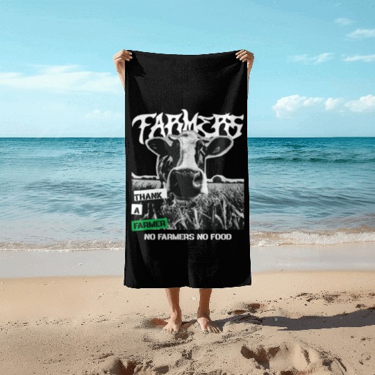 Thank a farmer DESIGN Beach Towels