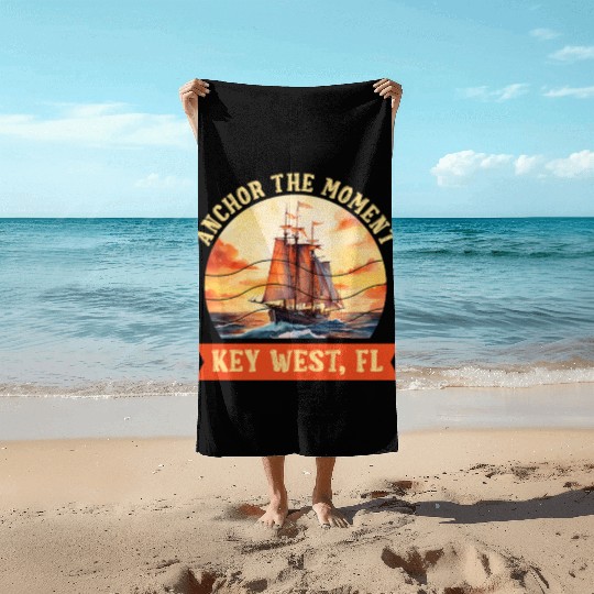 Florida Keys ANCHOR THE MOMENT KEY-WEST FL Beach Towels