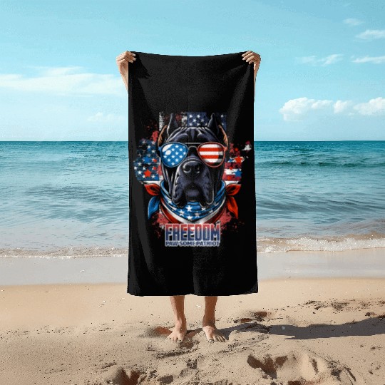 Paw-some Cane Corso Beach Towels