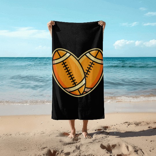 Rugby Heart For Rugby Sport Lover Beach Towels
