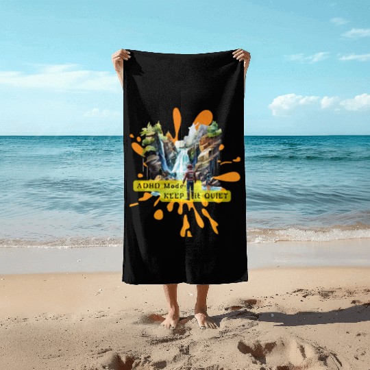 NEURODIVERGENT adhd noise Beach Towels